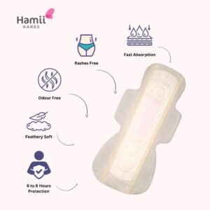 Premium Organic Bamboo Sanitary Pads| XXXL (360mm) | Over Night | Comfort for Overflow – 7 pcs