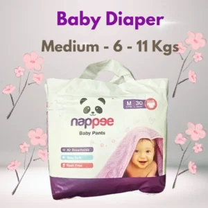 Gentle Baby Diapers - M - 6 to 11 Kg Kids (30 Pcs)