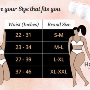 360° Comfort and Disposable Period Panties - L (Waist -26 -32) - 4 Pcs