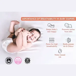 Soft Cotton Baby Diapers – S – 4 to 8 Kgs Kids (30 Pcs)